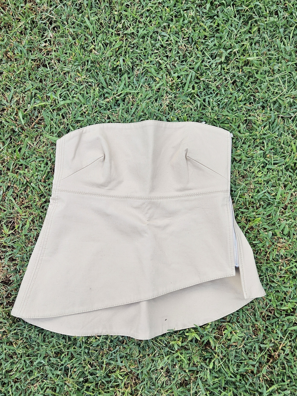 Zara strapless asymmetrical bustier top